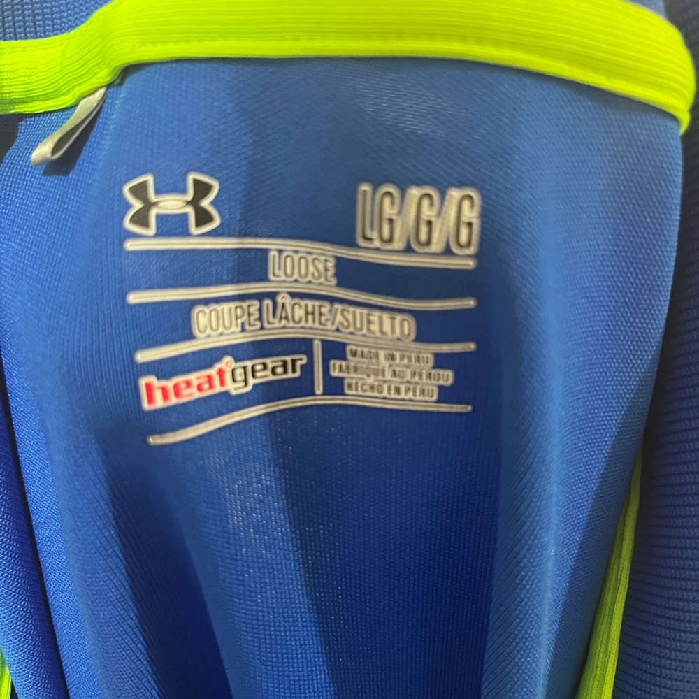Blue Under Armor short sleeve collard shirt - Picture 2 of 3